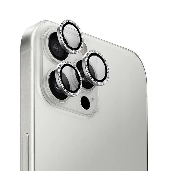 Uniq Optix Aluminum Camera Lens Protector iPhone 16 Pro 6.3" / 16 Pro Max 6.9" white shimmer camera lens...