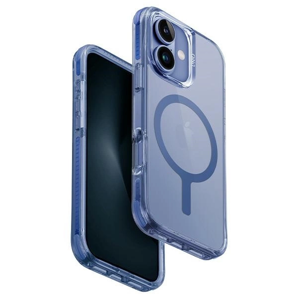 Uniq Combat iPhone 16 6.1" futrālis Magclick Charging blue/perlamutrs zils | case blue/pearl blue