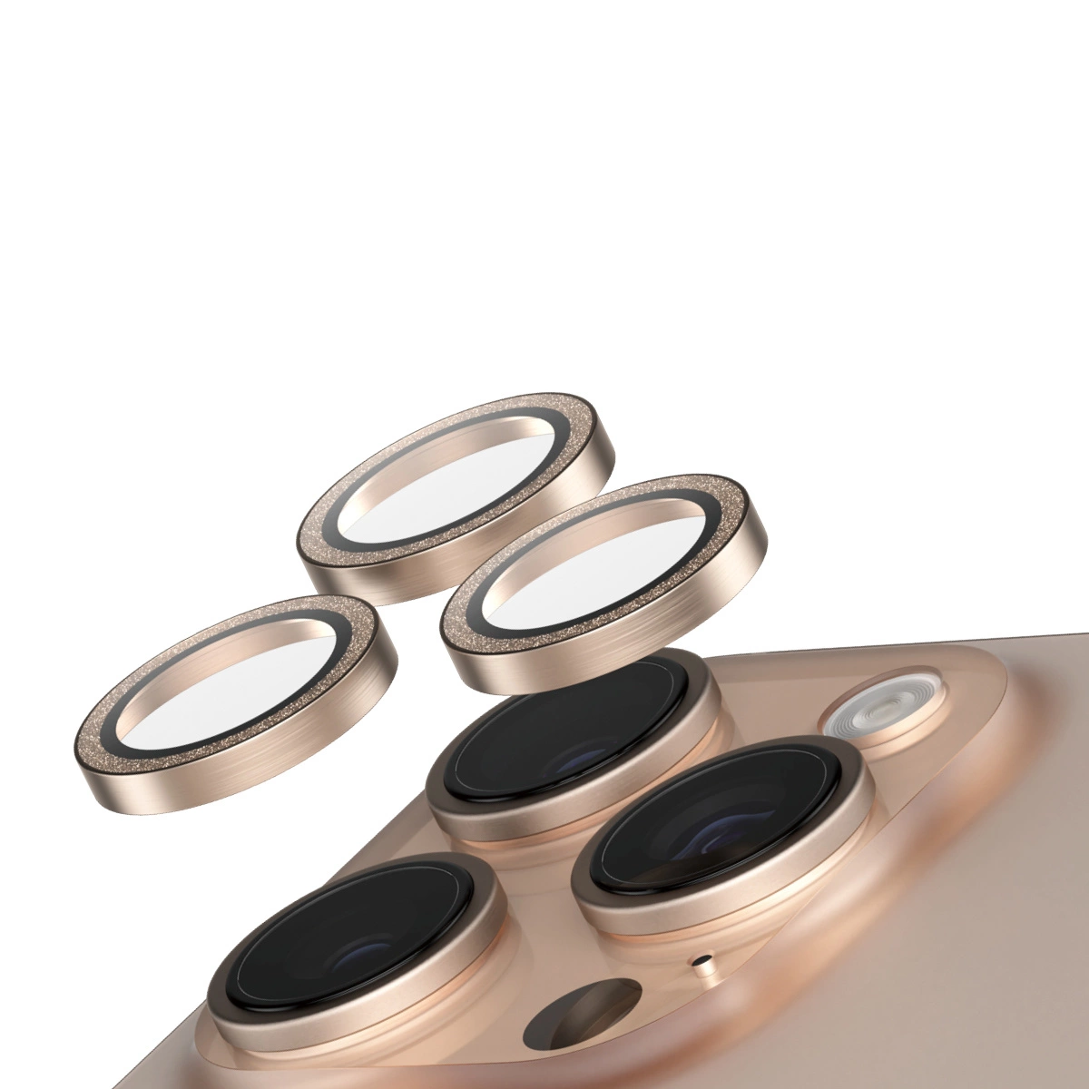 SAFE by PanzerGlass iPhone 16 Pro 6.3" / 16 Pro Max 6.9" Lens Protector gold/glitter gold SAFE95895