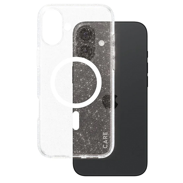 PanzerGlass iPhone 16 Plus Case CARE Flagship Star Lit, White (MagSafe)