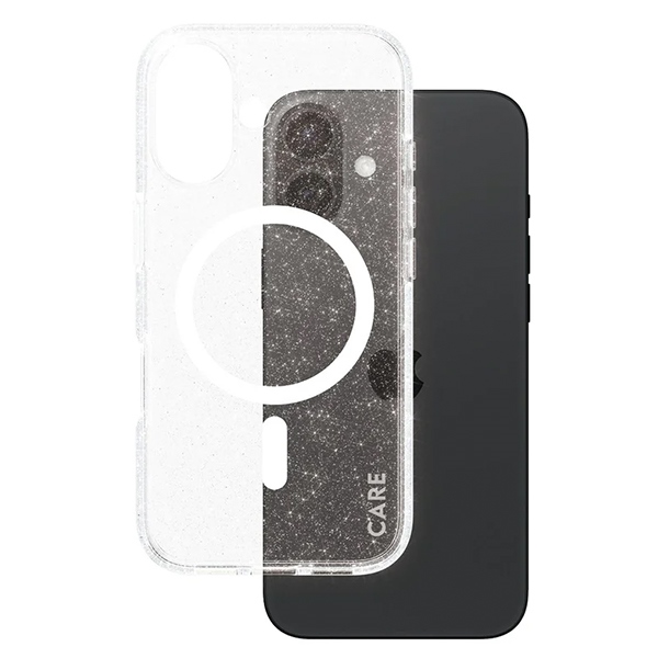PanzerGlass iPhone 16 Case CARE Flagship Star Lit, White (MagSafe)