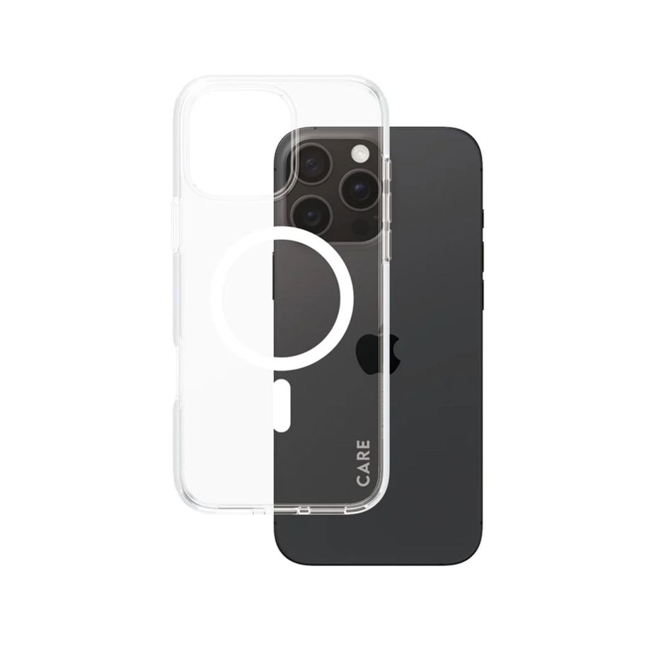 CARE by PanzerGlass Flagship Case for iPhone 16 Pro Max MagSafe, Transparent White