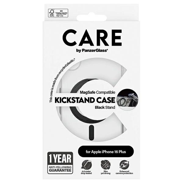 PanzerGlass iPhone 16 Plus Case Feature Kickstand with MagSafe, Black