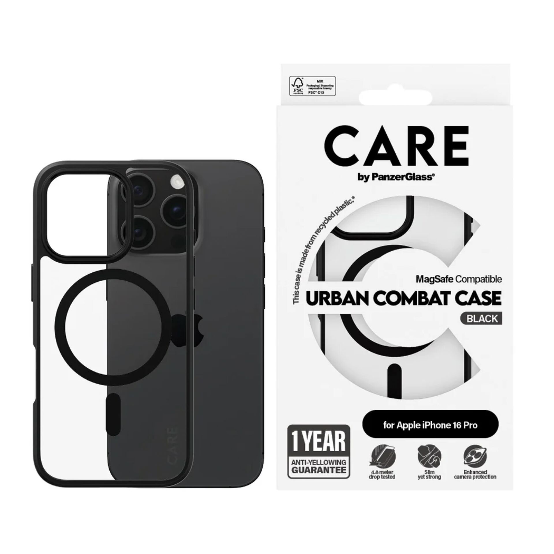 Panzerglass 1358 CARE Flagship Urban vāciņš ar MagSafe iPhone 16 Pro