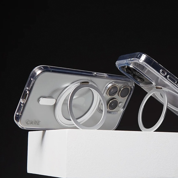 Чехол CARE by PanzerGlass Feature Kickstand для iPhone 16 Pro Max, серебристый, MagSafe