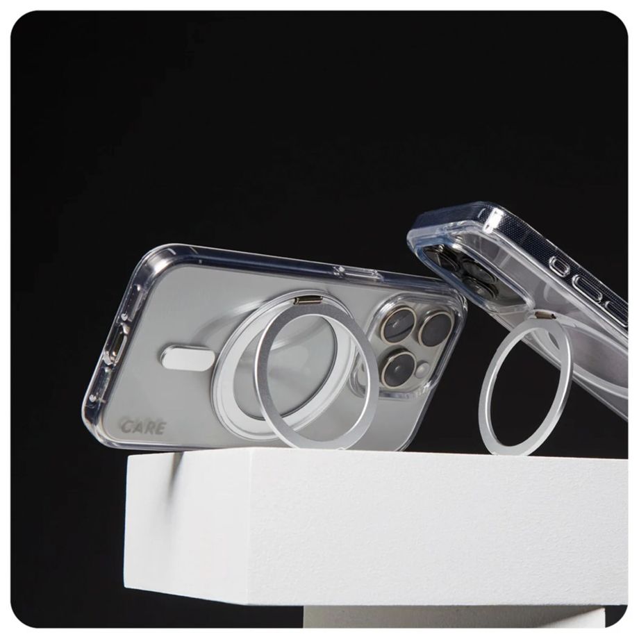 Чехол CARE by PanzerGlass Feature Kickstand для iPhone 16 Pro Max, серебристый, MagSafe