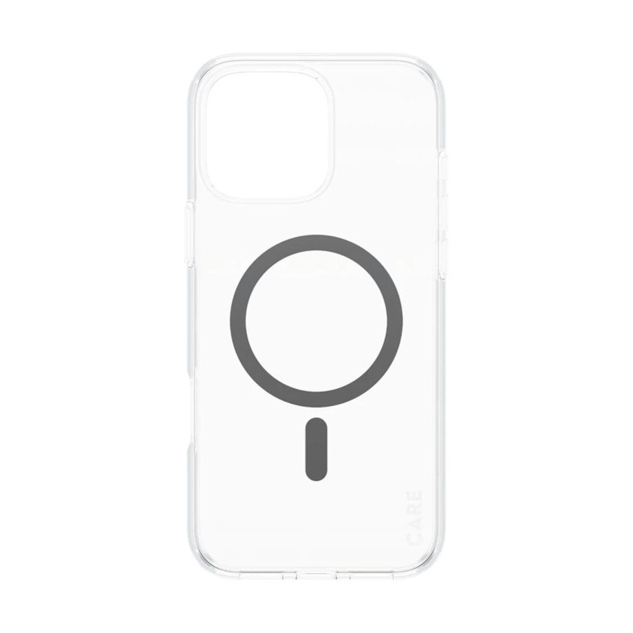 CARE by PanzerGlass Flagship Case for iPhone 16 Pro, Transparent Black MagSafe