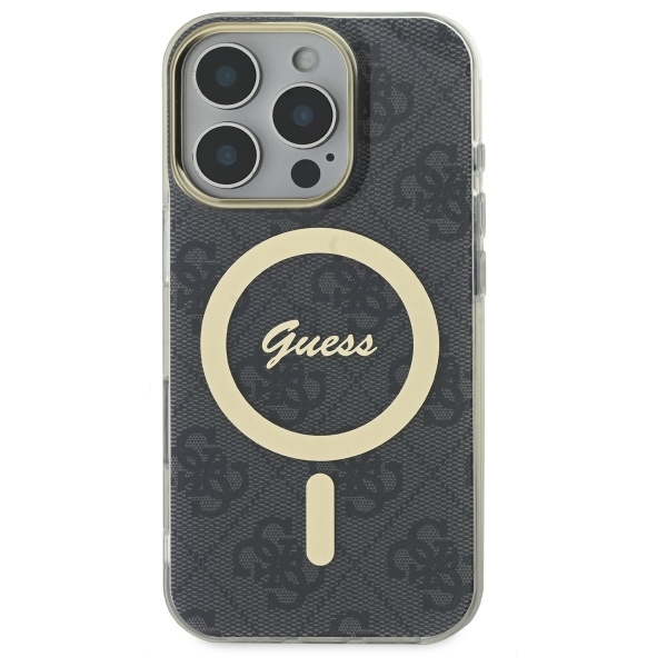 Чехол Guess для iPhone 16 Pro Max IML 4G MagSafe, черный
