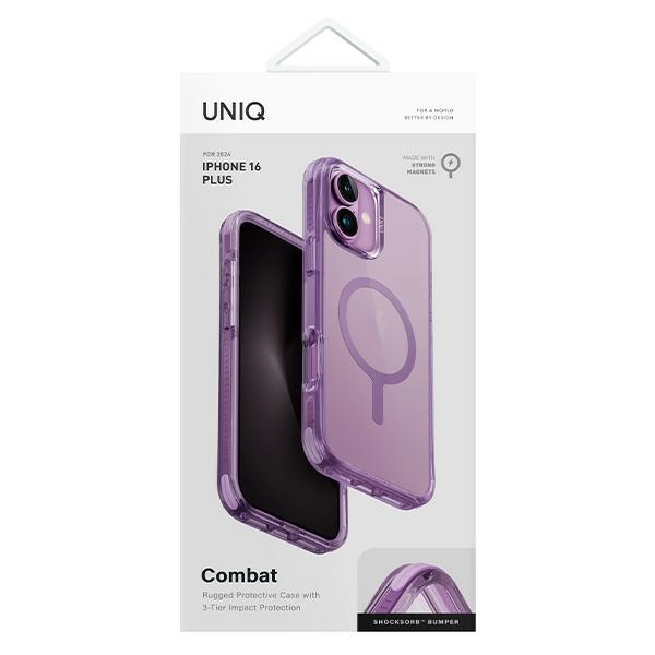 Uniq Combat iPhone 16 Plus 6.7" Magclick Charging case pink/grape pink