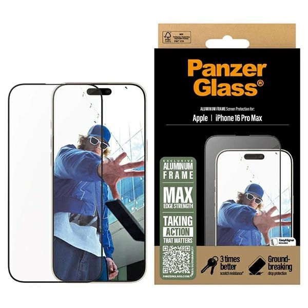 PanzerGlass экран протектор алюминиевая рамка iPhone 16 Pro Max 6,9"...