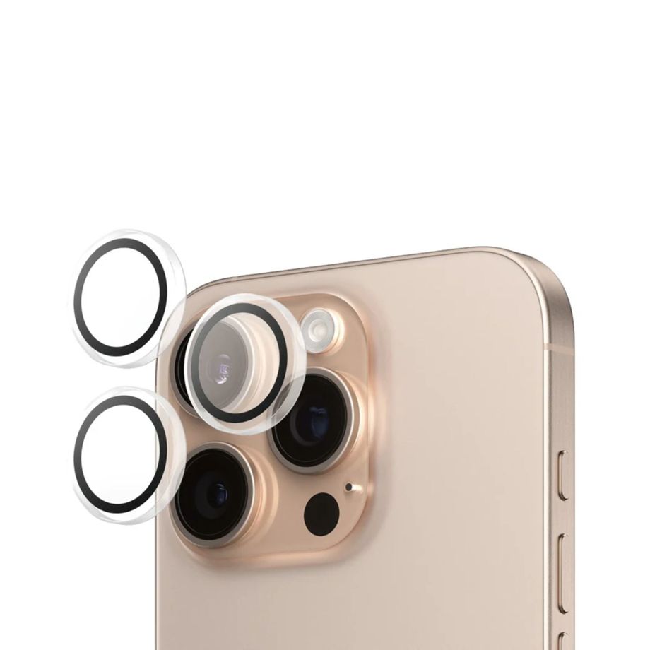 PanzerGlass Hoops Camera Lens Protector for iPhone 16 Pro / 16 Pro Max, Transparent
