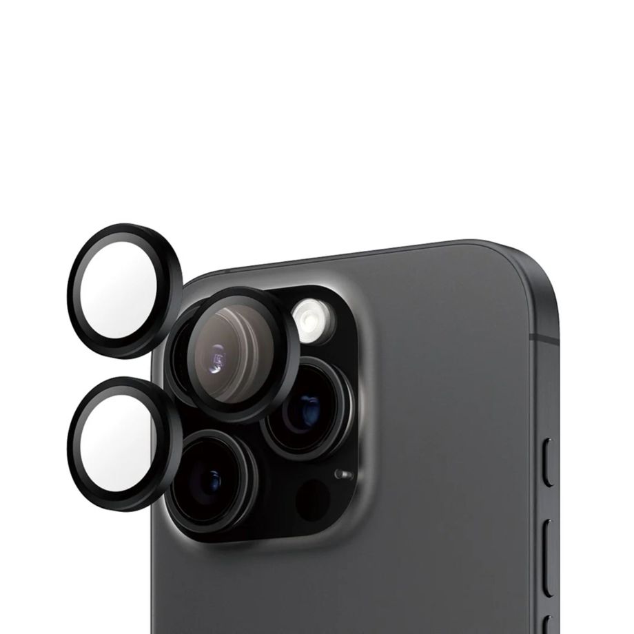 PanzerGlass Hoops Lens Protector for iPhone 16 Pro / 16 Pro Max, Black