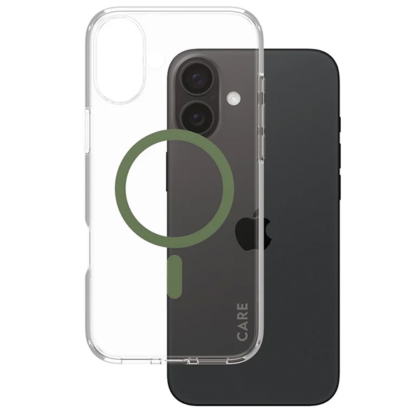 PanzerGlass iPhone 16 Plus vāciņš CARE Flagship MagSafe, zaļš