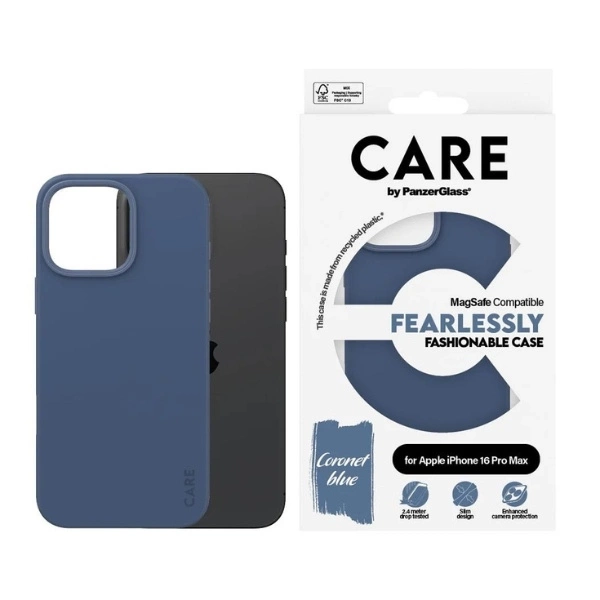 Apple iPhone 16 Pro Max 6.9'' CARE by PanzerGlass Fashion MagSafe Case Cover, Blue | Telefona Vāciņš Maciņš Maks...