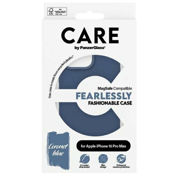 CARE by PanzerGlass iPhone 16 Pro Max vāciņš Fashion Case, zils