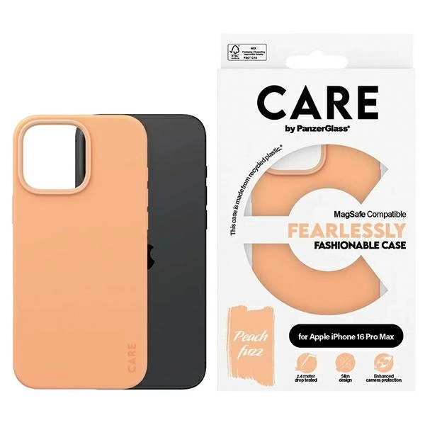 PanzerGlass iPhone 16 Pro Max Case CARE Fashion Case Peachy MagSafe
