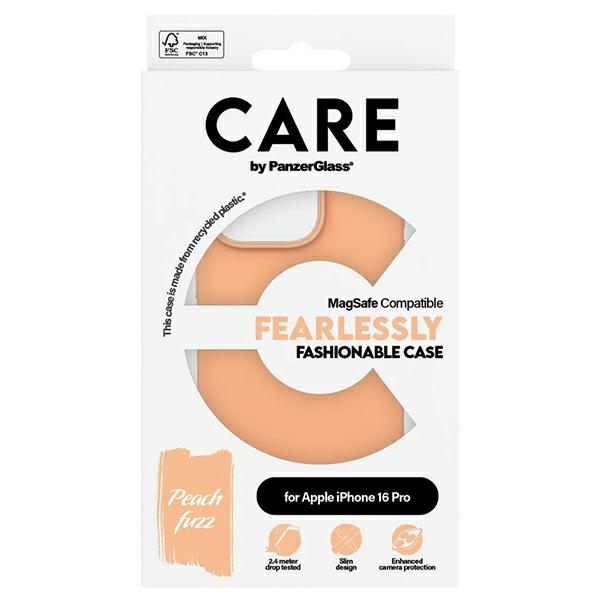CARE by PanzerGlass iPhone 16 Pro vāciņš Fashion Case Peachy MagSafe