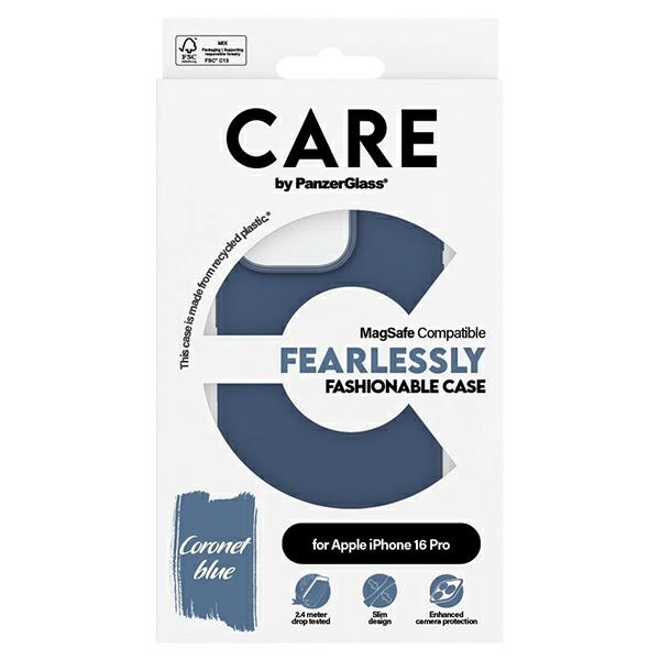PanzerGlass iPhone 16 Pro Case CARE Fashion Case, Blue (MagSafe)