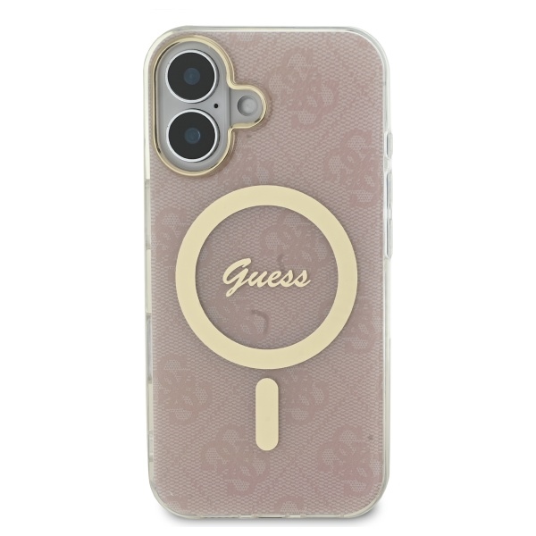 Guess iPhone 16 vāciņš IML 4G MagSafe, rozā