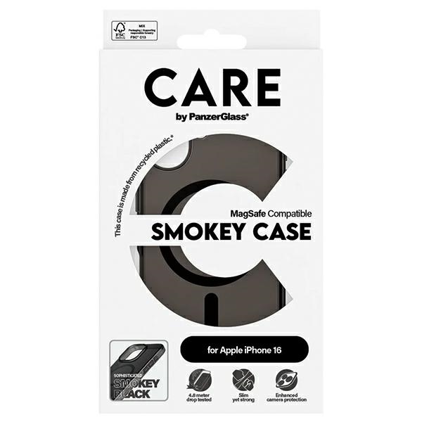 Чехол PanzerGlass для iPhone 16 CARE Flagship MagSafe, дымчатый