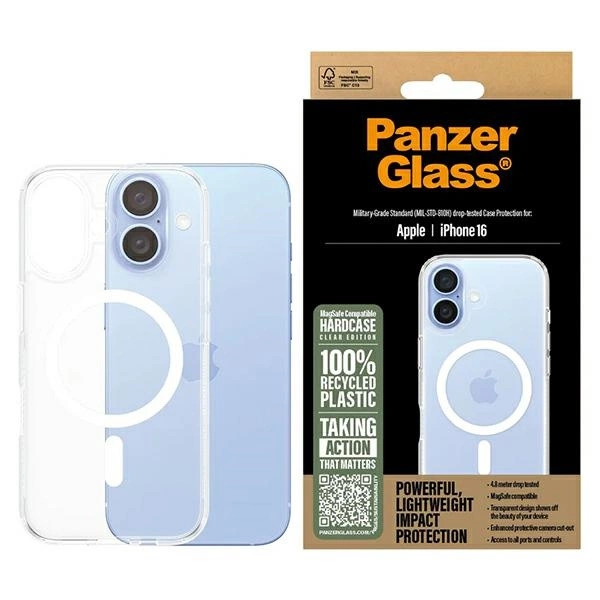 PanzerGlass HardCase iPhone 16 6,1", balts MagSafe 1291 | 6.1" white