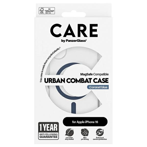 CARE by PanzerGlass Flagship Case for iPhone 16 with MagSafe, Blue
