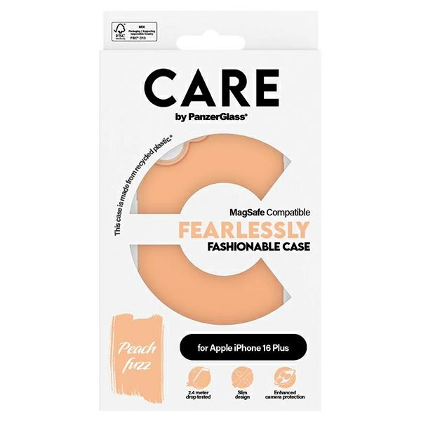 CARE by PanzerGlass iPhone 16 Plus Case Fashion Case Peachy MagSafe