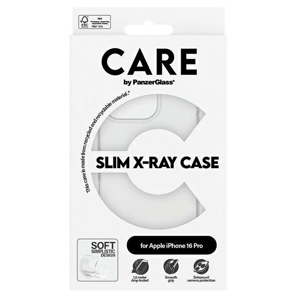 PanzerGlass iPhone 16 Pro vāciņš CARE X-Ray Soft Basic, caurspīdīgs