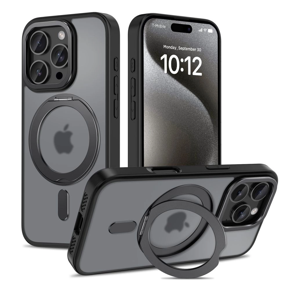 Apple iPhone 16 Pro 6.3'' Tech-Protect MagRing MagSafe Case Cover, Black | Telefona Vāciņš Maciņš Apvalks Bamperis