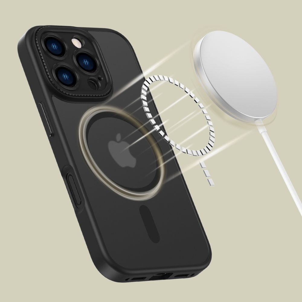 Tech-Protect iPhone 16 Pro vāciņš MagCam MagSafe, puscaurspīdīgs