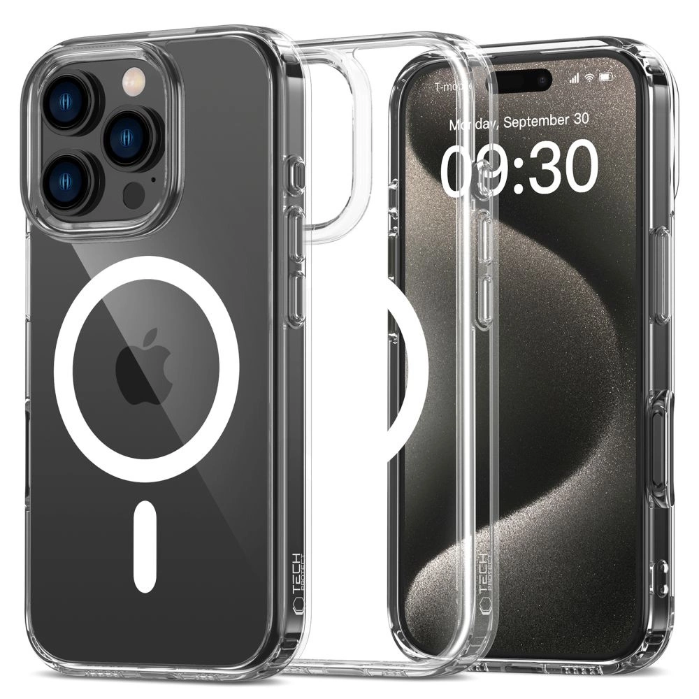 Tech-Protect iPhone 16 Pro vāciņš FlexAir Hybrid MagSafe, caurspīdīgs