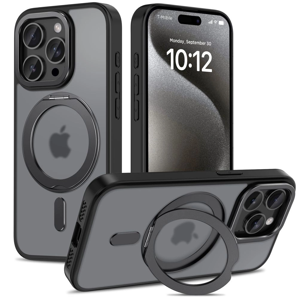 Apple iPhone 15 Pro 6.1'' Tech-Protect MagRing MagSafe Case Cover, Black | Telefona Vāciņš Maciņš Apvalks Bamperis