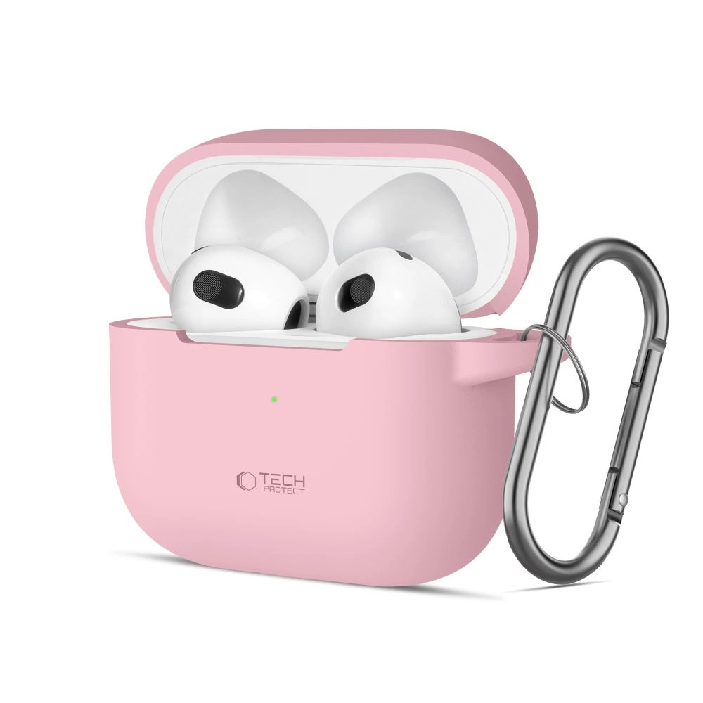 Силиконовый чехол-крючок Tech-Protect для Apple AirPods 3 - розовый