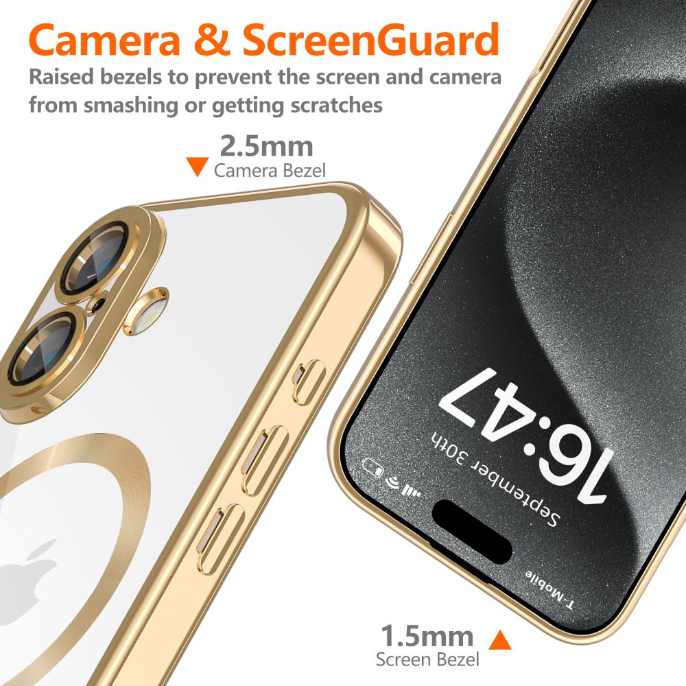Apple iPhone 16 6.1\'\' Tech-Protect MagFlex MagSafe Case Cover, Gold