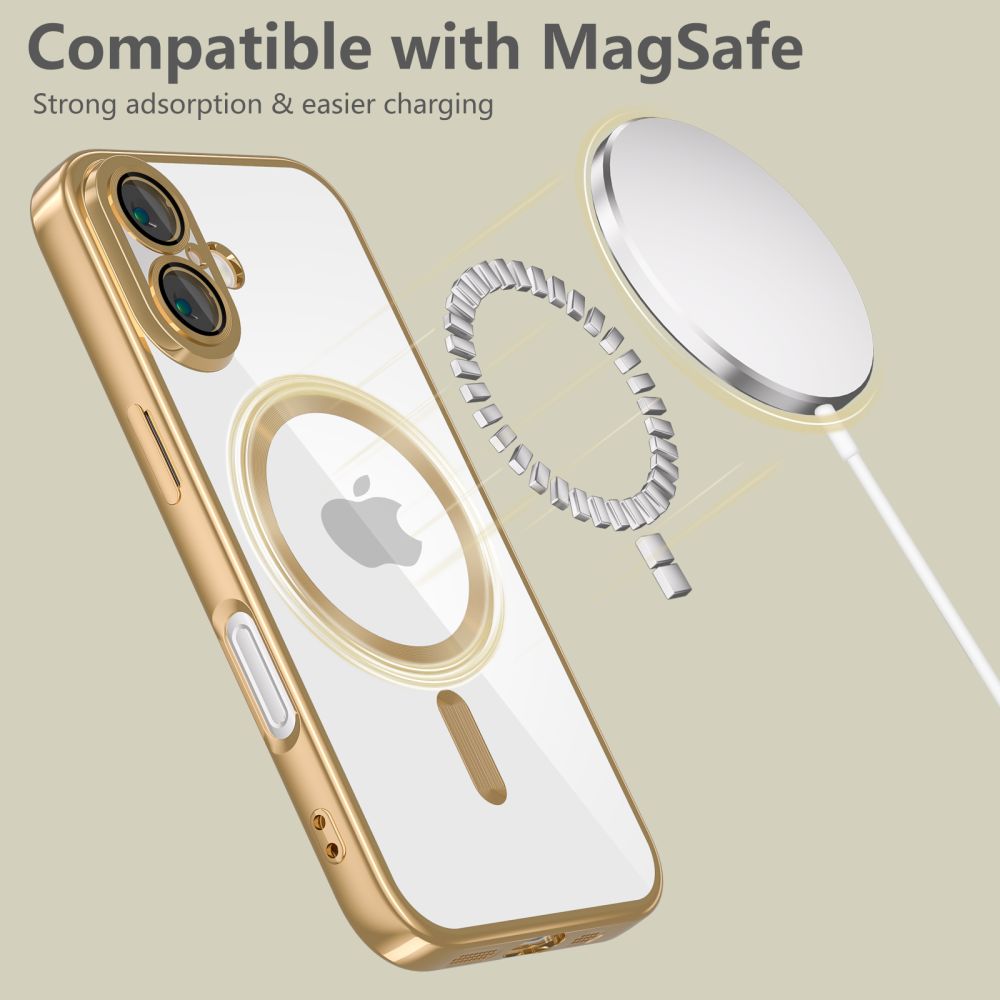 Apple iPhone 16 6.1\'\' Tech-Protect MagFlex MagSafe Case Cover, Gold