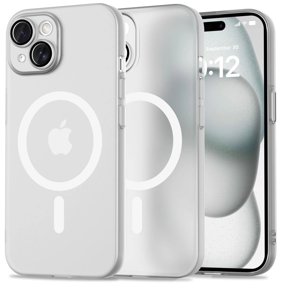 Apple iPhone 15 6.1'' Tech-Protect MagSlim MagSafe Case Cover, White | Telefona Vāciņš Maciņš Apvalks Bamperis