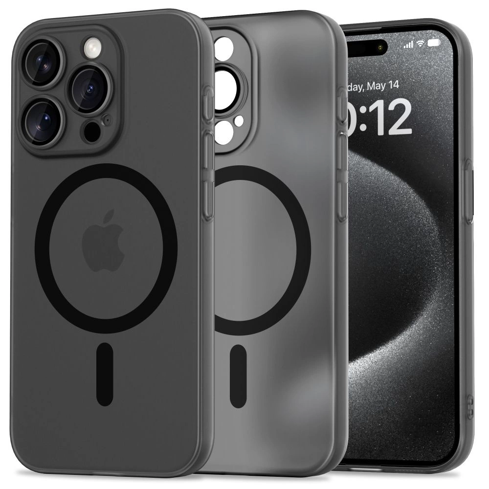 Apple iPhone 15 Pro 6.1'' Tech-Protect MagSlim MagSafe Case Cover, Black | Telefona Vāciņš Maciņš Apvalks Bamperis