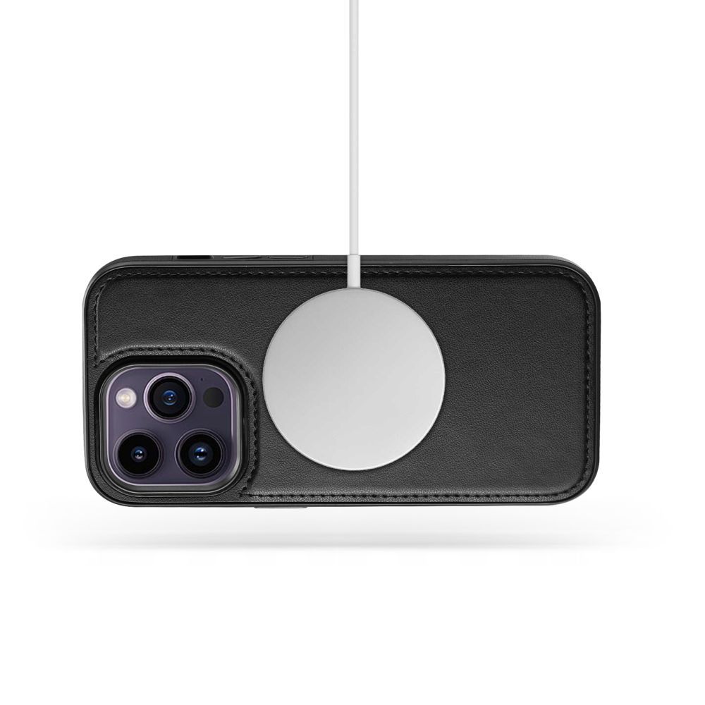 Tech-Protect iPhone 16 Pro atverams vāciņš maciņš grāmatiņa Wallet MagSafe, melns