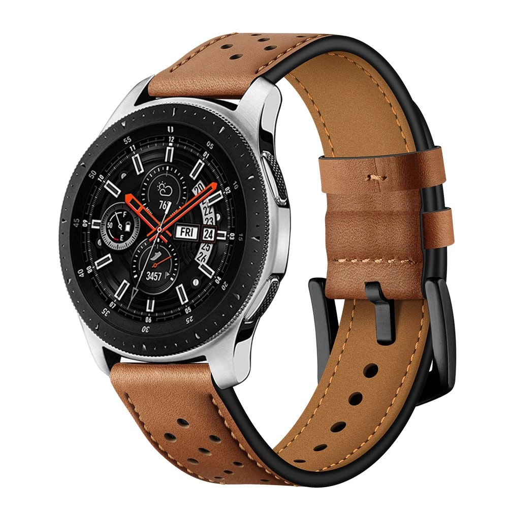 Кожаный ремешок Tech-Protect для Samsung Galaxy Watch 46 мм - коричневый