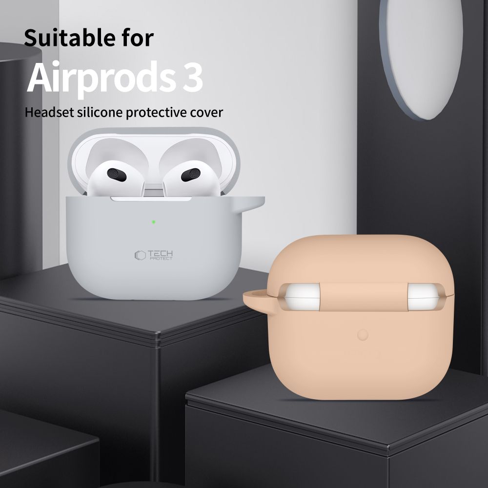 Чехол Tech-Protect для Apple AirPods 3 Silicone Hook, оранжевый