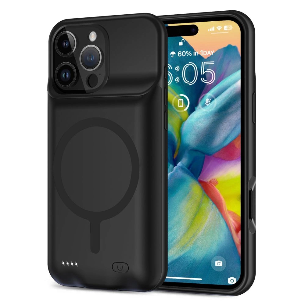 Apple iPhone 16 Pro 6.3'' Tech-Protect PowerCase MagSafe with 7000mAh Powerbank Case Cover, Black | Telefona Vāciņš...