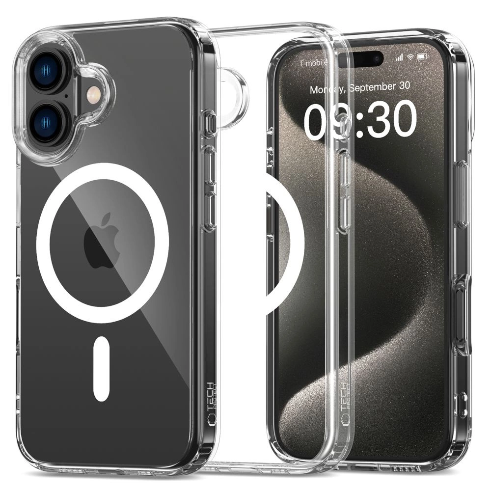 Tech-Protect iPhone 16 Case FlexAir Hybrid MagSafe, Clear