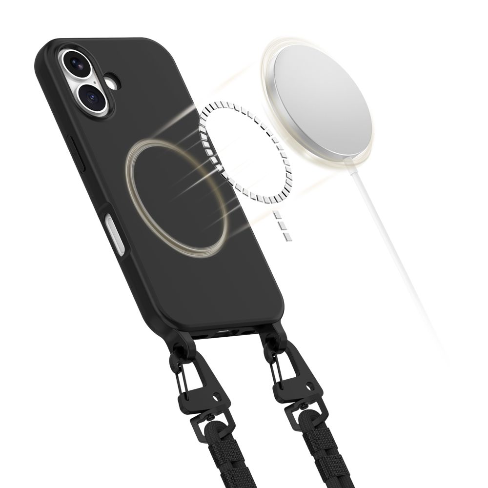 Tech-Protect iPhone 16 Case MagNecklace MagSafe, Black
