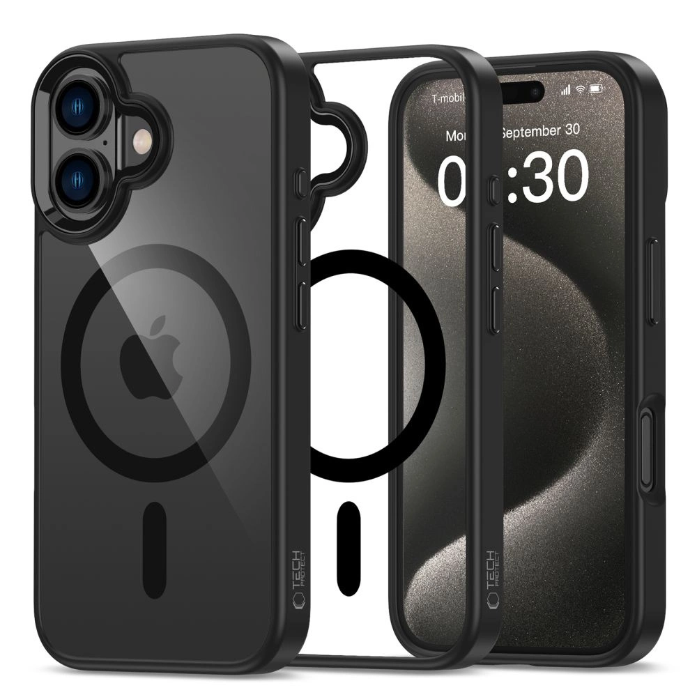 Apple iPhone 16 6.1'' Tech-Protect MagMat MagSafe Case Cover, Clear