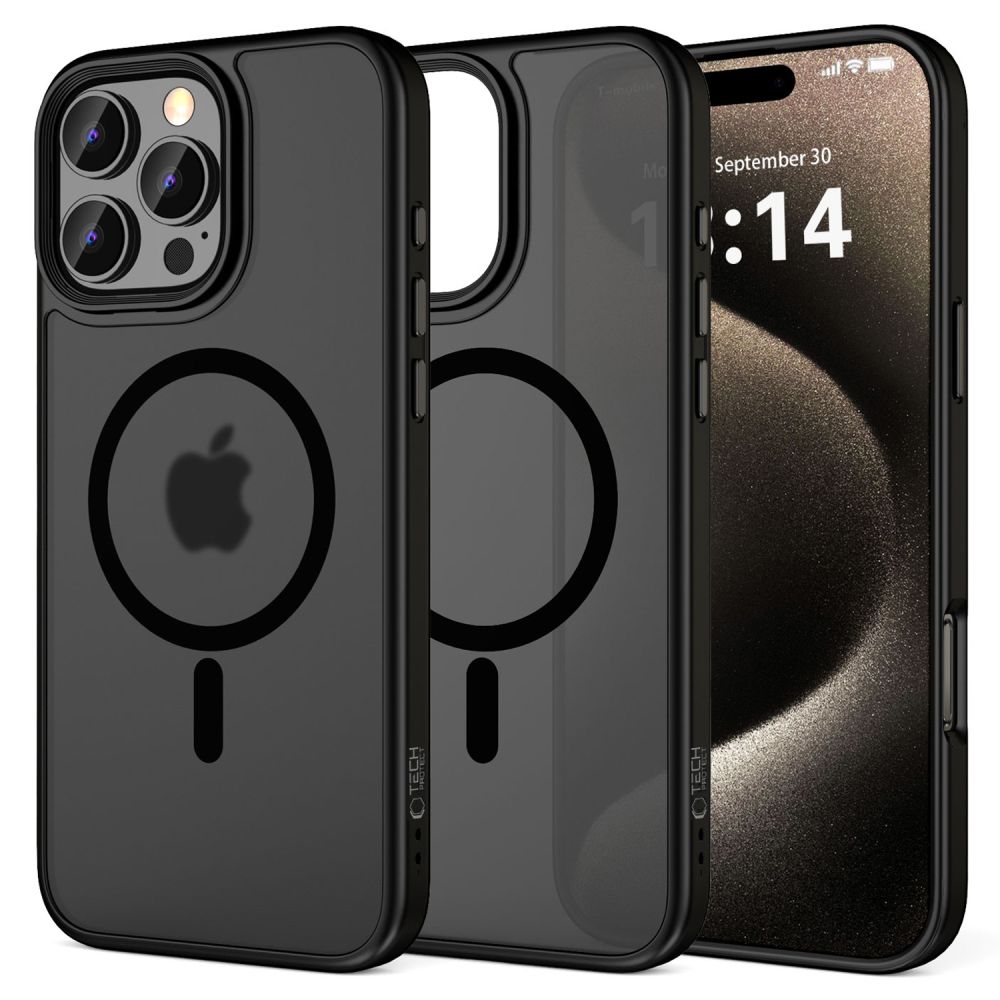 Tech-Protect iPhone 16 Pro Max vāciņš MagMat MagSafe, melns