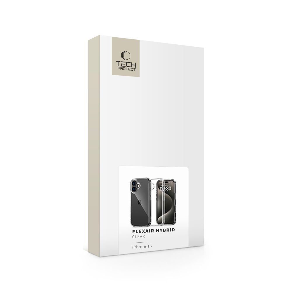 Apple iPhone 16 6.1\'\' Tech-Protect FlexAir Hybrid Case Cover, Clear | Telefona Vāciņš Maciņš Apvalks Bamperis