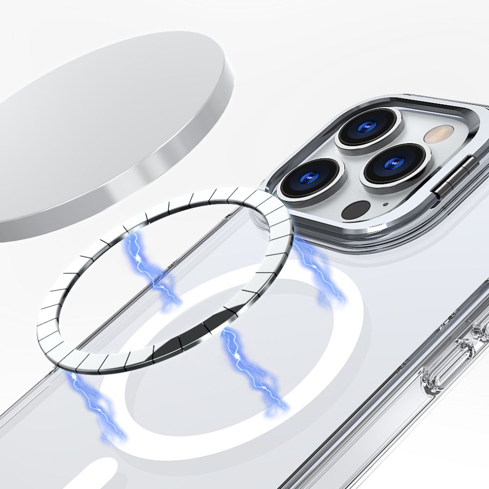 Apple iPhone 16 Pro Max 6.9\'\' Tech-Protect MagStand MagSafe Case Cover, Clear | Чехол Обложка...