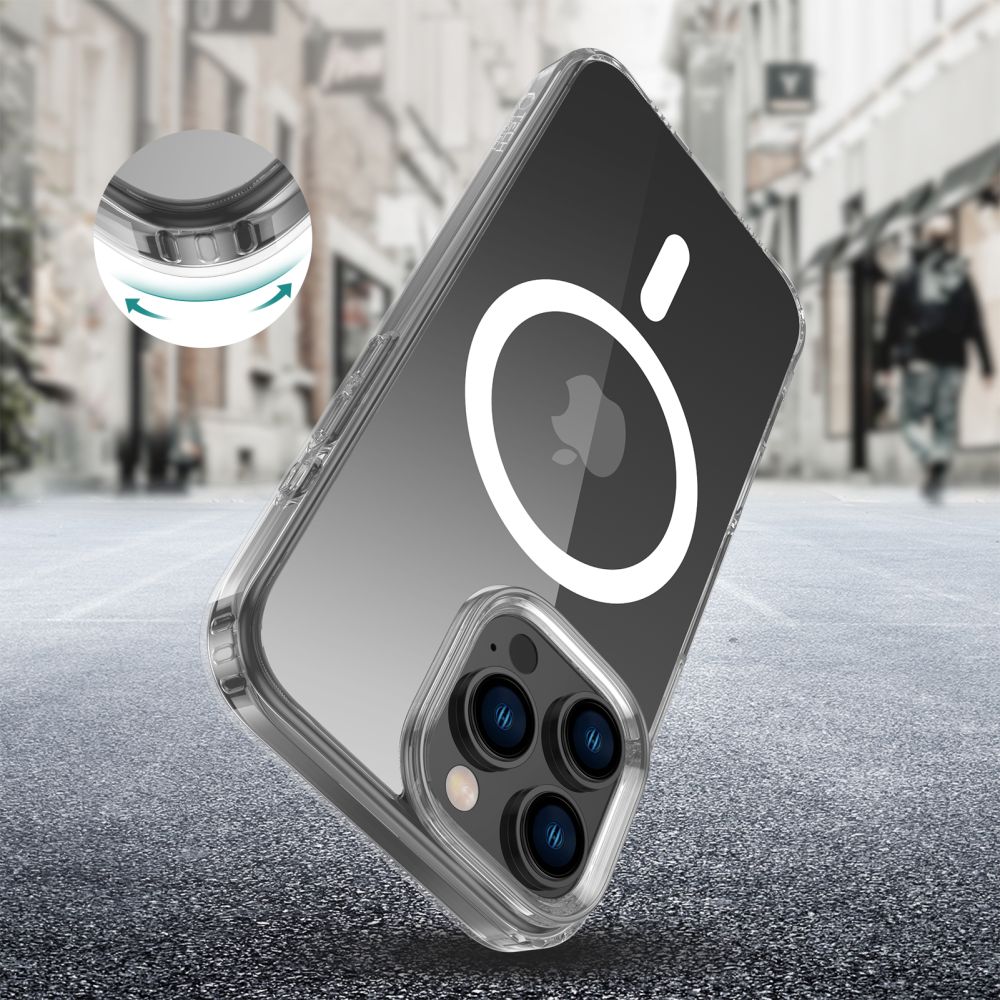 Tech-Protect iPhone 16 Pro Max vāciņš FlexAir Hybrid MagSafe, caurspīdīgs