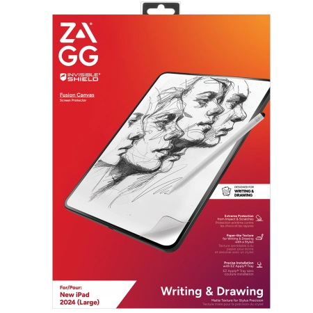 ZAGG InvisibleShield Fusion Canvas Antibakteriāla aizsargplēve, kas imitē papīru, priekš iPad Air 13" 2024 |...