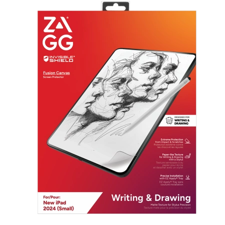 ZAGG InvisibleShield Fusion Canvas Antibakteriāla aizsargplēve, kas imitē papīru, priekš iPad Pro 11" 2024 |...